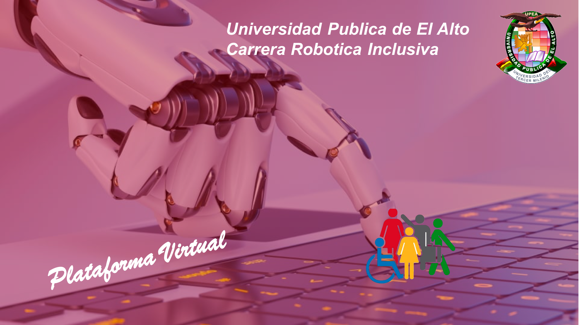 Portada principal de la plataforma de robotica inclusiva 